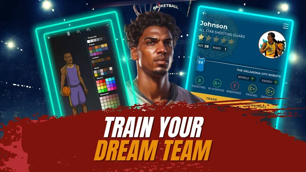 Astonishing Basketball Manager (Удивительный баскетбольный менеджер)  [МОД Unlimited Money] Screenshot 3