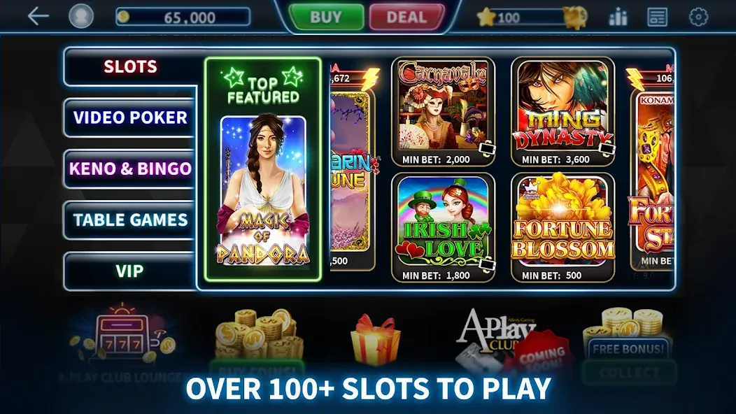 A-Play Online - Casino Games  [МОД Много монет] Screenshot 2