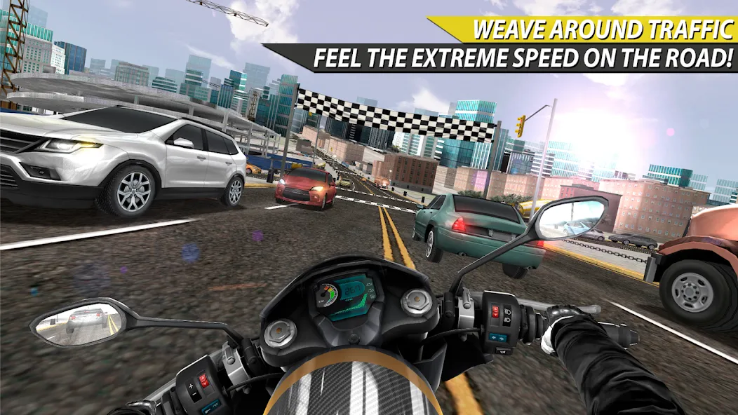 Moto Rider In Traffic (Мото Райдер в Трафике)  [МОД Mega Pack] Screenshot 2