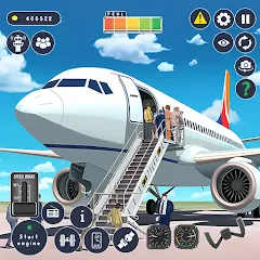 Взломанная Airplane Game Flight Simulator  [МОД Все открыто] - полная версия apk на Андроид