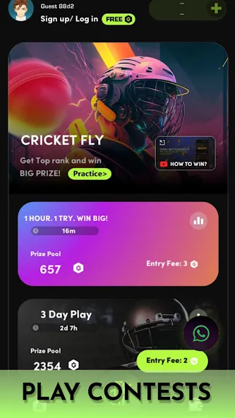 Cricket Fly x Gamifly (Крикет Флай)  [МОД Бесконечные деньги] Screenshot 5