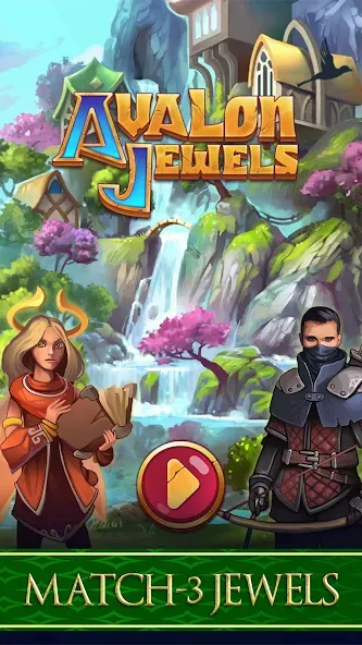 Avalon Jewels Match-3 (Авалон Джуэлс)  [МОД Много монет] Screenshot 1