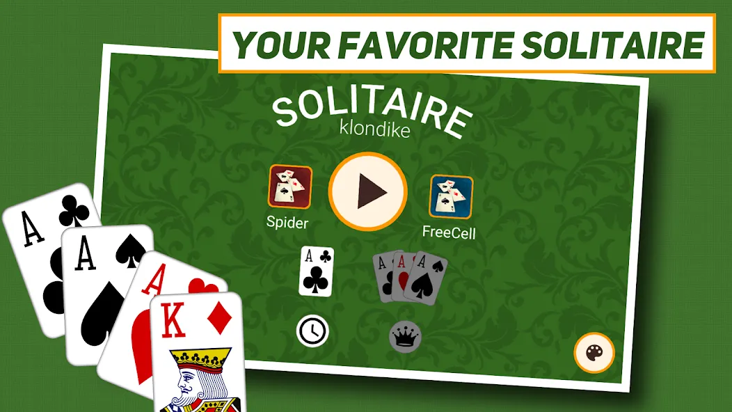 Klondike Solitaire: Classic  [МОД Много денег] Screenshot 1