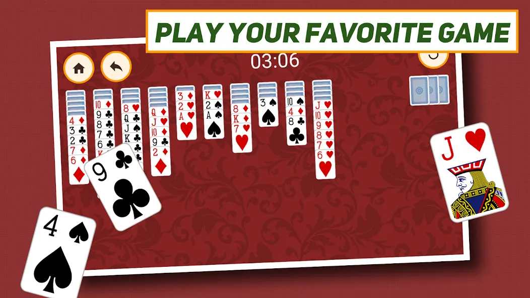 Spider Solitaire: Classic  [МОД Все открыто] Screenshot 5