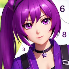 Взломанная Anime Manga Color by Numbers  [МОД Много денег] - последняя версия apk на Андроид