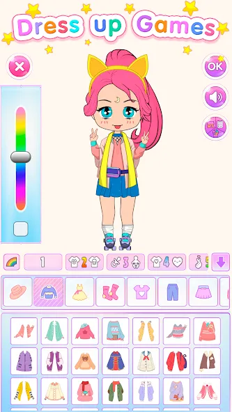 Chibi Doll Dress Up Games  [МОД Бесконечные деньги] Screenshot 1