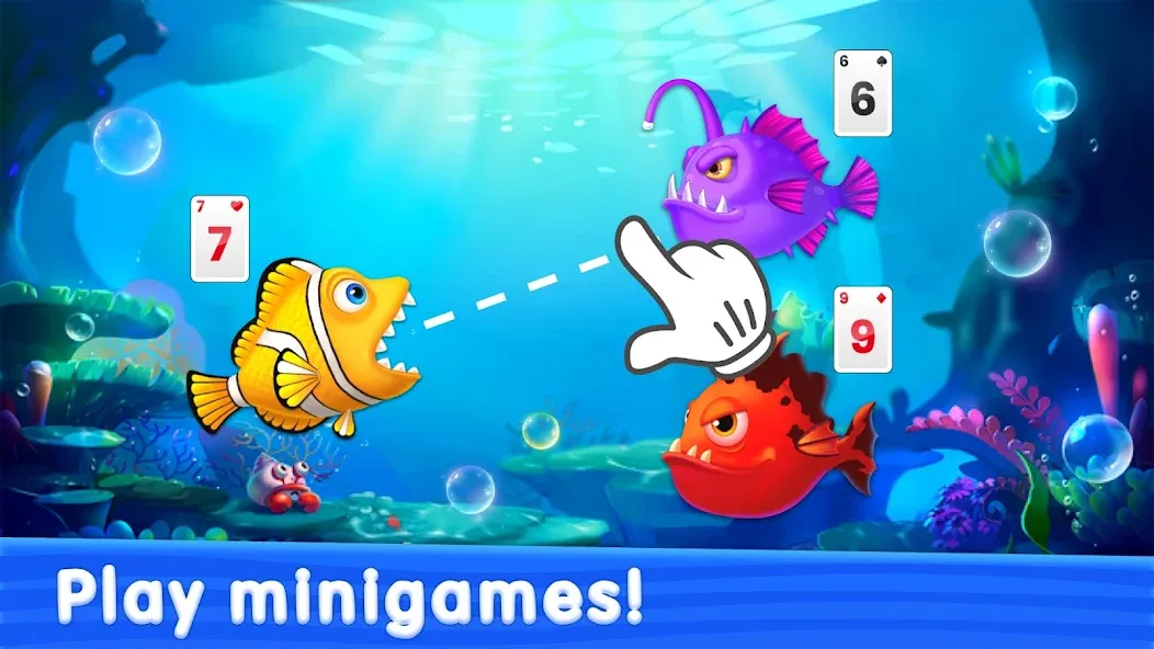 Solitaire TriPeaks: Aquarium (Солитер ТриПикс)  [МОД Меню] Screenshot 1