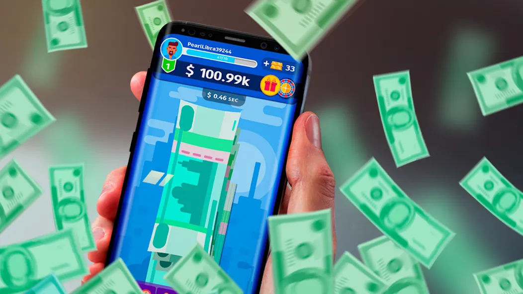 Money cash clicker  [МОД Много денег] Screenshot 1