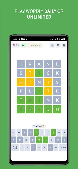 Wordly - Daily Word Game  [МОД Много монет] Screenshot 1