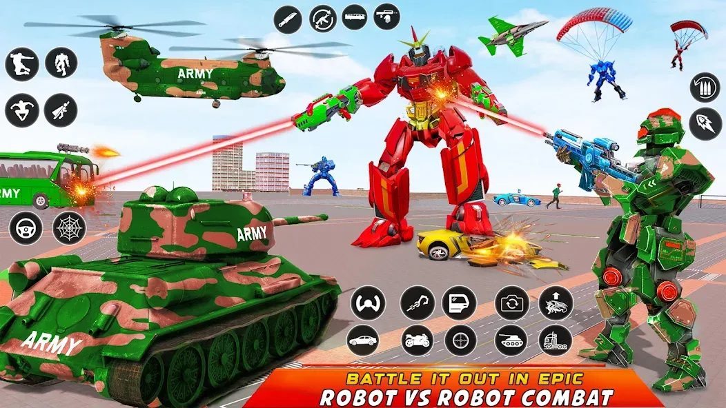 Army Bus Robot Car Game 3d  [МОД Mega Pack] Screenshot 4