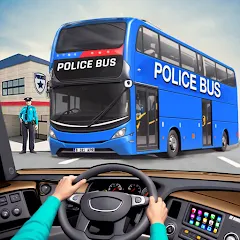 Взломанная Police Bus Simulator Bus Games  [МОД Все открыто] - стабильная версия apk на Андроид