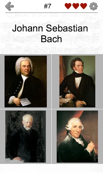 Famous Composers Portrait Quiz  [МОД Бесконечные деньги] Screenshot 2