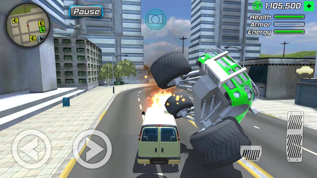 Rope Frog Ninja Hero Car Vegas (Роуп Фрог Ниндзя Герой Кар Вегас)  [МОД Бесконечные деньги] Screenshot 3