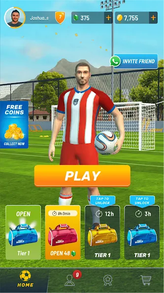 Football World - Real People (Футбол Ворлд)  [МОД Бесконечные монеты] Screenshot 1