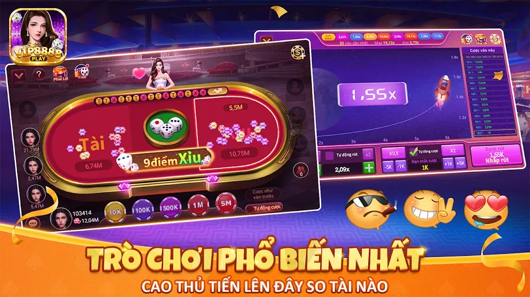 VIP8888 Play - Sòng Bạc ONLINE (ВИП8888 Плей)  [МОД Много монет] Screenshot 3