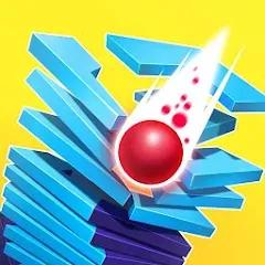 Скачать взломанную Stack Ball - Crash Platforms (Стэк Болл)  [МОД Много монет] - полная версия apk на Андроид