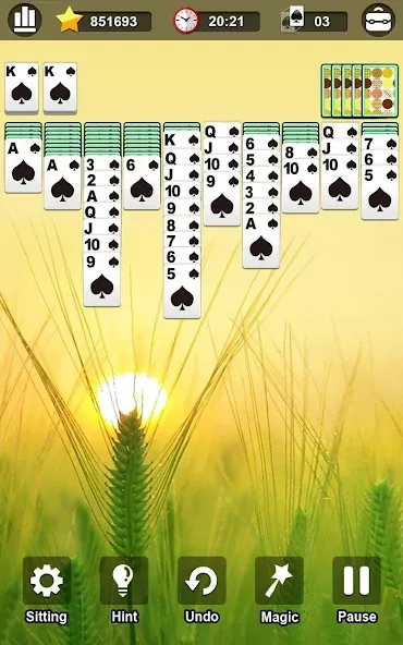 Spider Solitaire  [МОД Mega Pack] Screenshot 3