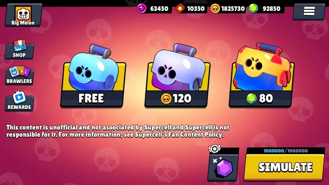 Box Simulator for Brawl Stars  [МОД Много монет] Screenshot 1