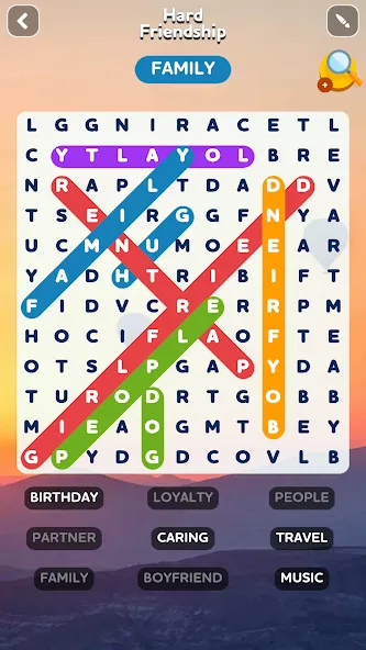 Word Search - Word Puzzle Game  [МОД Бесконечные монеты] Screenshot 1