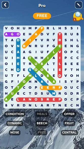 Word Search - Word Puzzle Game  [МОД Бесконечные монеты] Screenshot 3