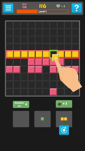 Block Buster - Hex and Square  [МОД Много монет] Screenshot 2