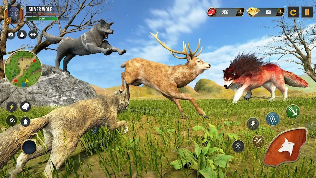 Wild Wolf Simulator Wolf Games  [МОД Все открыто] Screenshot 2