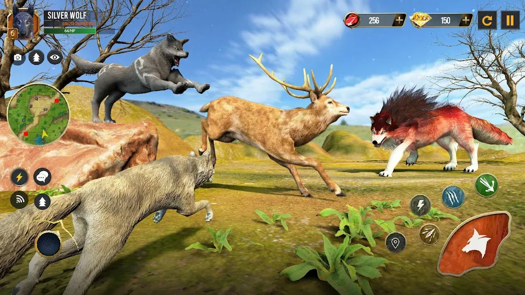 Wild Wolf Simulator Wolf Games  [МОД Все открыто] Screenshot 5