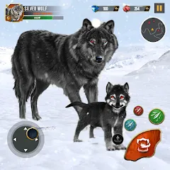 Скачать взломанную Wild Wolf Simulator Wolf Games  [МОД Все открыто] - последняя версия apk на Андроид