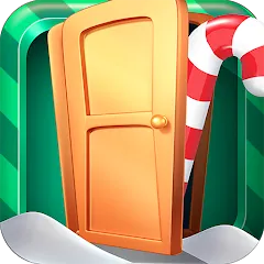 Взломанная Open 100 Doors - Christmas!  [МОД Бесконечные монеты] - полная версия apk на Андроид