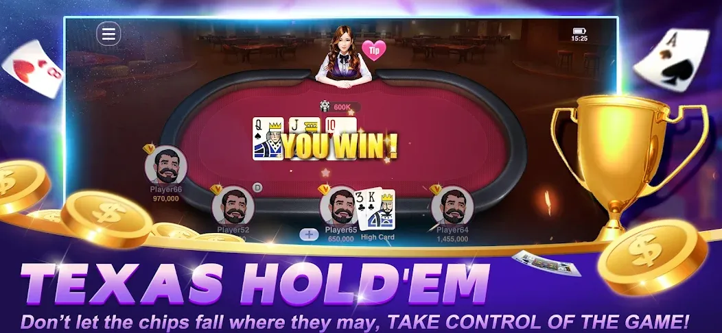 Happy Poker Slots (Хэппи Покер Слоты)  [МОД Unlimited Money] Screenshot 4