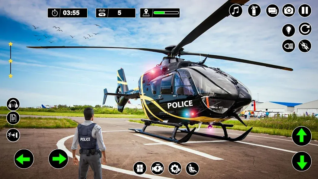 Police Helicopter Chase Game  [МОД Unlocked] Screenshot 1