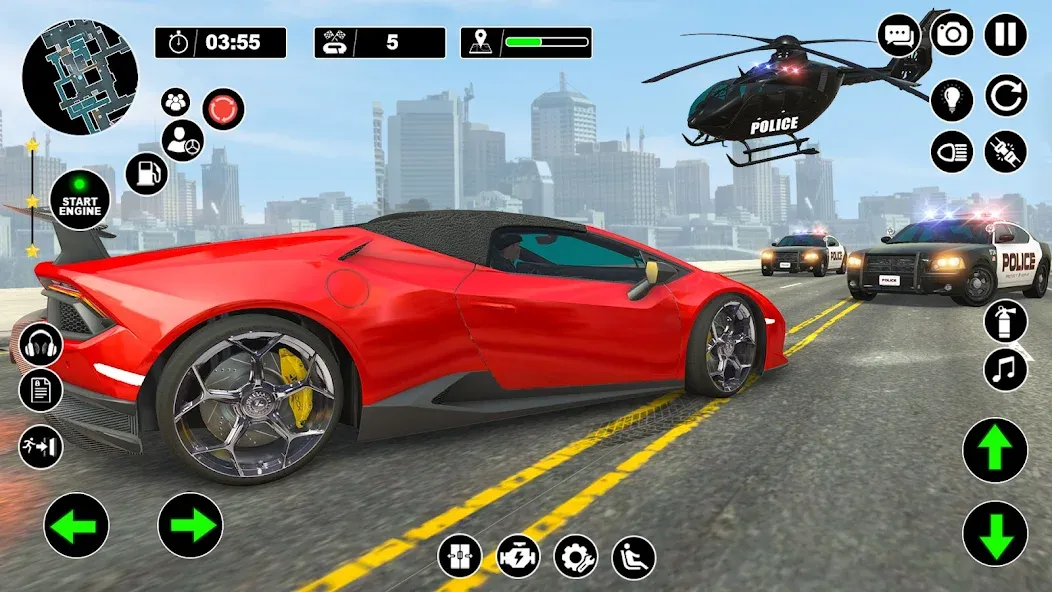 Police Helicopter Chase Game  [МОД Unlocked] Screenshot 4