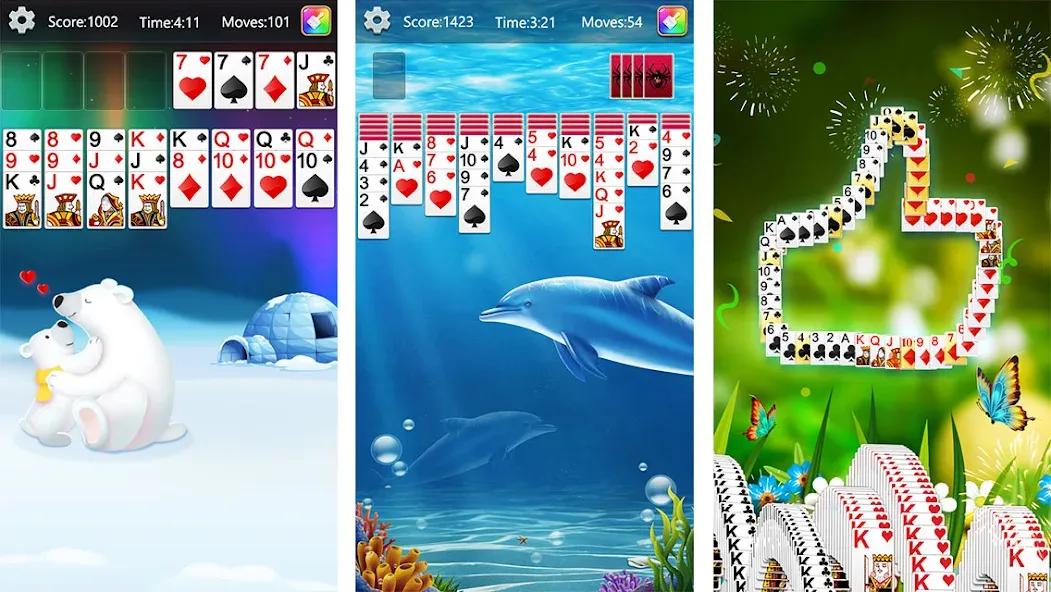 Solitaire Collection Fun (Солитер Коллекция Фан)  [МОД Много монет] Screenshot 2