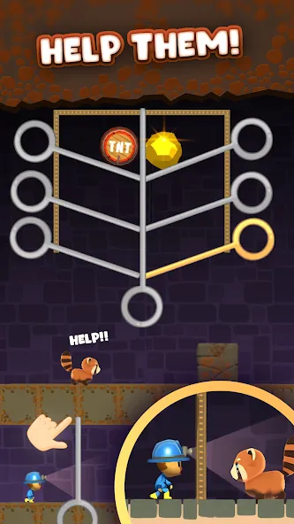 Mine Rescue: Gold Mining Games (Майн Рескью)  [МОД Бесконечные монеты] Screenshot 3