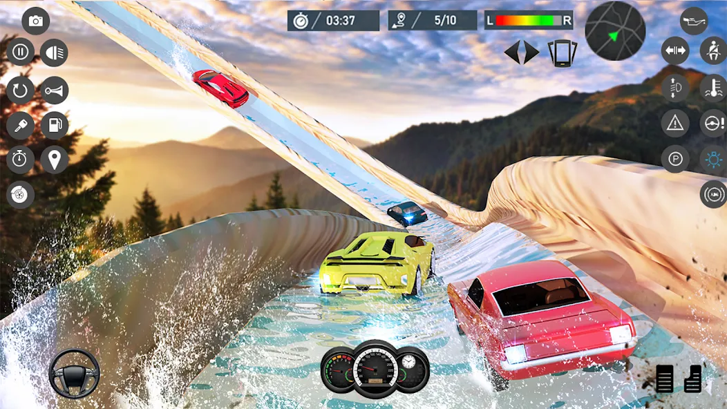 Water Slide Car Race games (Ватер Слайд Кар Рейс игры)  [МОД Бесконечные деньги] Screenshot 4