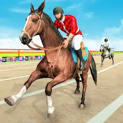 Взломанная Mounted Horse Racing Games  [МОД Бесконечные монеты] - последняя версия apk на Андроид