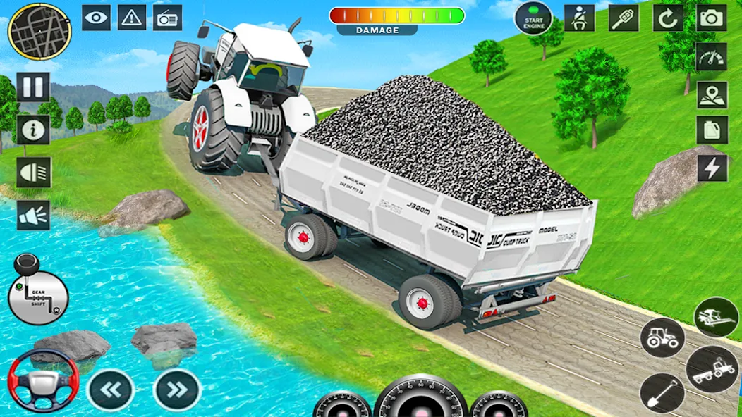 Big Tractor Farming Simulator (Биг Трактор Фарминг Симулятор)  [МОД Mega Pack] Screenshot 1