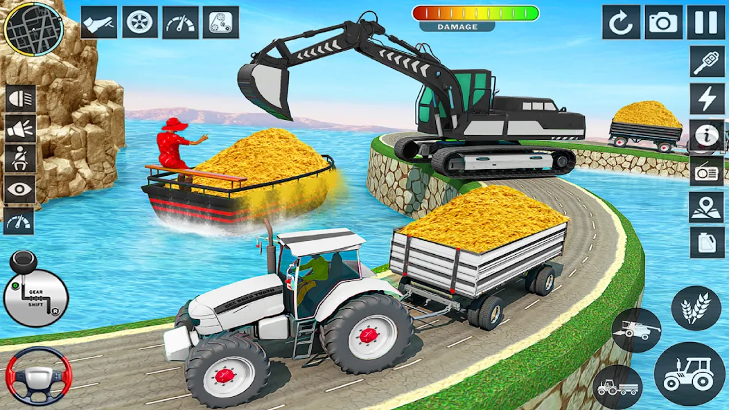 Big Tractor Farming Simulator (Биг Трактор Фарминг Симулятор)  [МОД Mega Pack] Screenshot 2