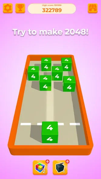 Chain Cube 2048: 3D merge game (Чейн Куб)  [МОД Mega Pack] Screenshot 4