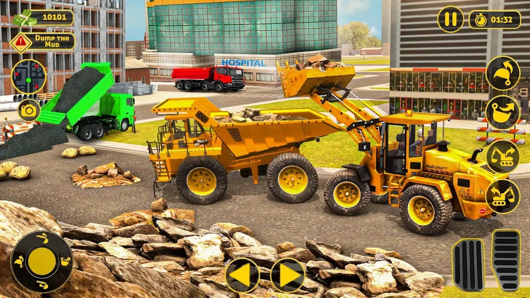 Construction Dump Truck Game (Конструкционный симулятор самосвала)  [МОД Unlimited Money] Screenshot 4