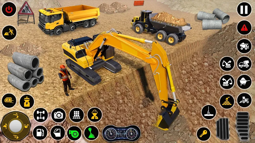 Construction Dump Truck Game (Конструкционный симулятор самосвала)  [МОД Unlimited Money] Screenshot 5