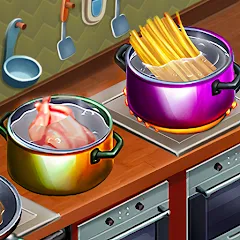 Скачать взломанную Cooking Team: Restaurant Games  [МОД Все открыто] - полная версия apk на Андроид