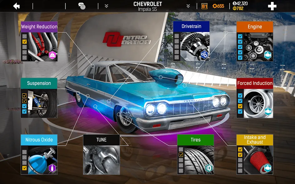 Nitro Nation: Car Racing Game (Нитро Нейшн)  [МОД Menu] Screenshot 3