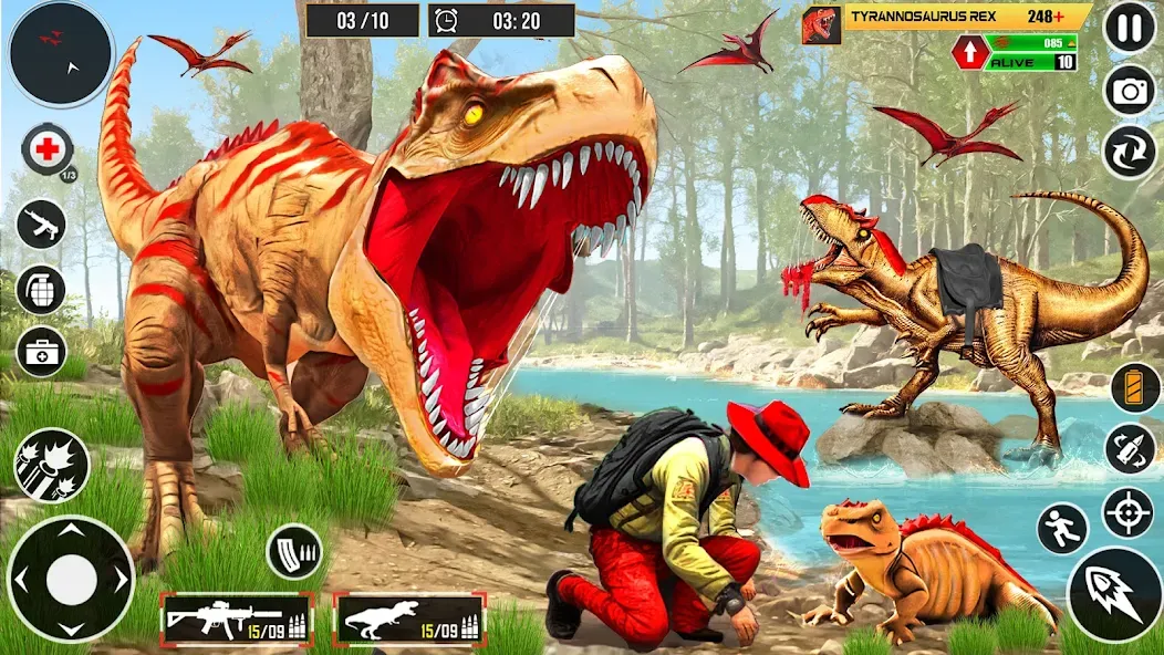 Real Dino Hunter 3D Gun Games (Уайлд Динозавр Хантер Ган Геймс)  [МОД Mega Pack] Screenshot 1