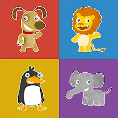 Скачать взломанную Animals memory game for kids  [МОД Unlocked] - последняя версия apk на Андроид