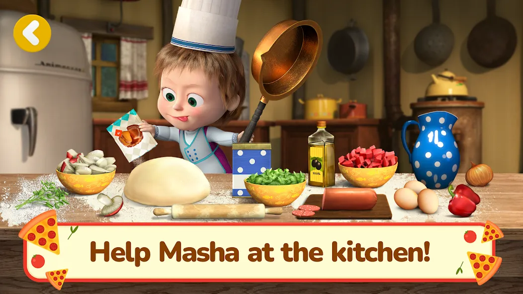 Masha and the Bear Pizza Maker  [МОД Все открыто] Screenshot 1