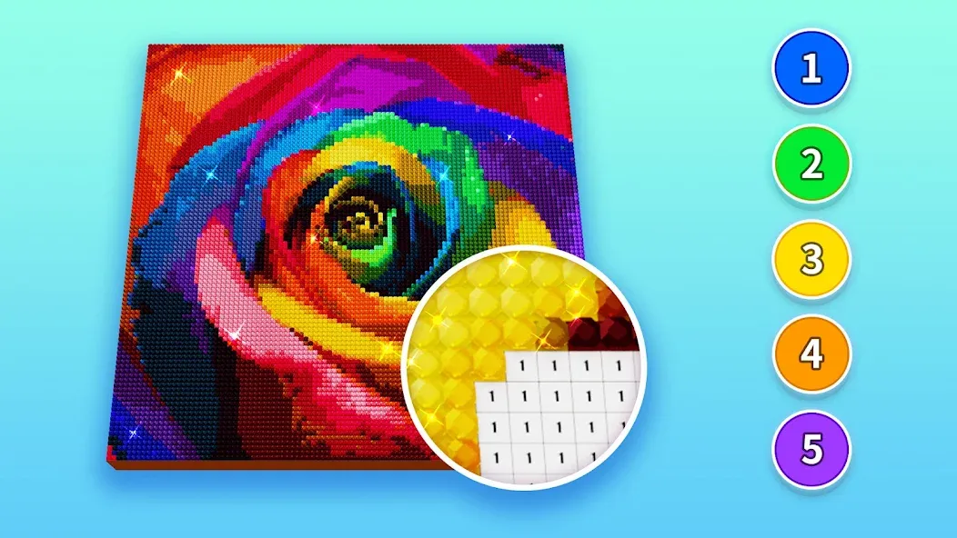 Diamond Painting by Number (Даймонд пейнтинг по номерам)  [МОД Unlocked] Screenshot 3