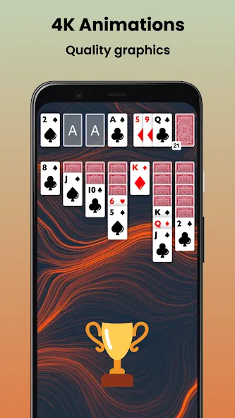 Klondike Solitaire Offline  [МОД Unlocked] Screenshot 4