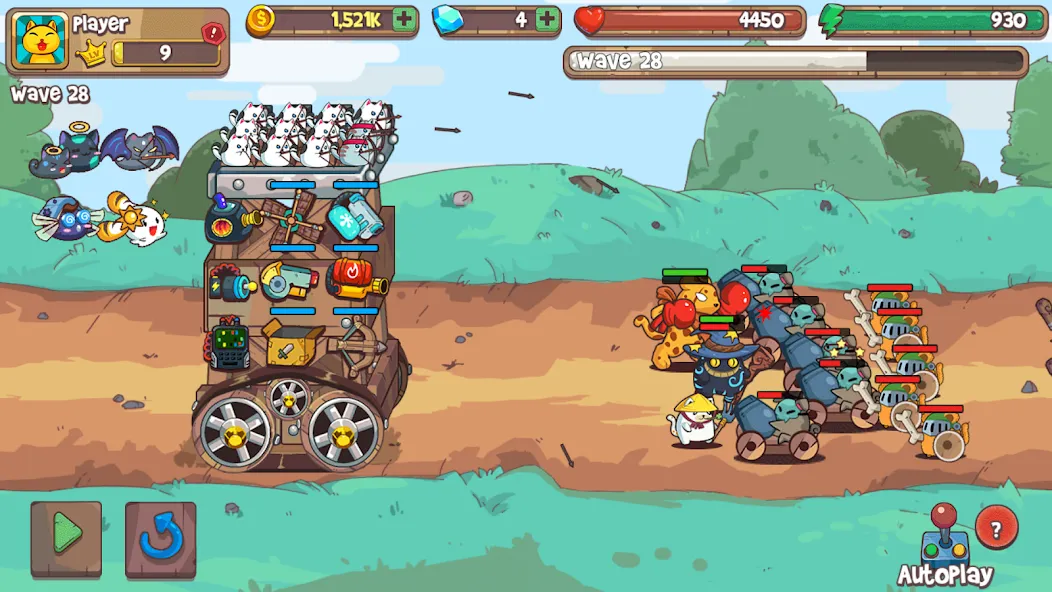 CatnRobot Idle TD: Battle Cat (КэтТауэр Айдл ТД)  [МОД Unlimited Money] Screenshot 5