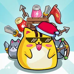 Скачать взломанную CatnRobot Idle TD: Battle Cat (КэтТауэр Айдл ТД)  [МОД Unlimited Money] - полная версия apk на Андроид